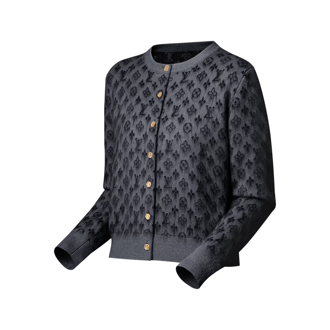 Brushed Monogram Cardigan