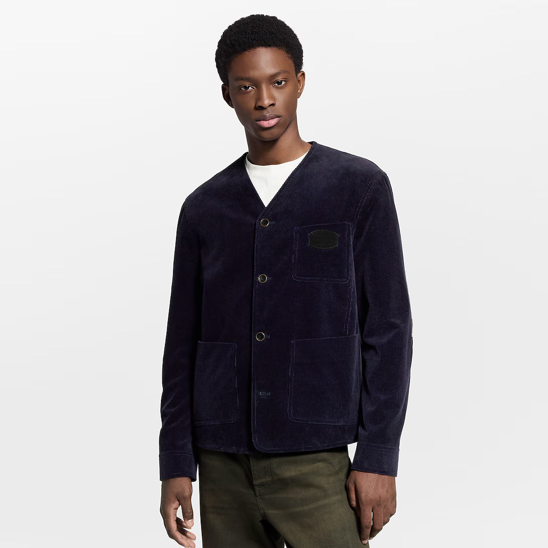 Corduroy Collarless Jacket