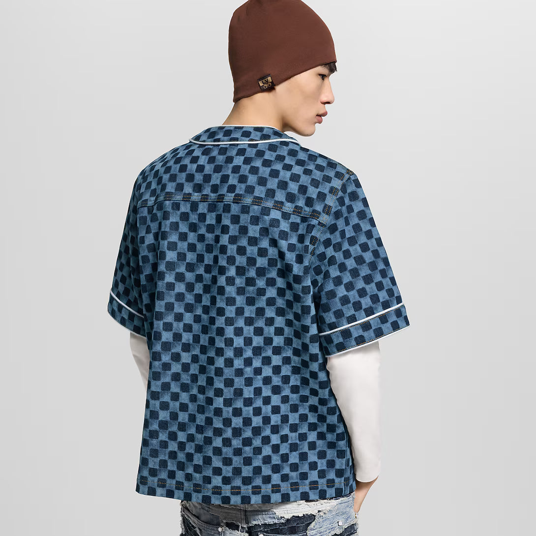 Damier Denim Baseball Shirt