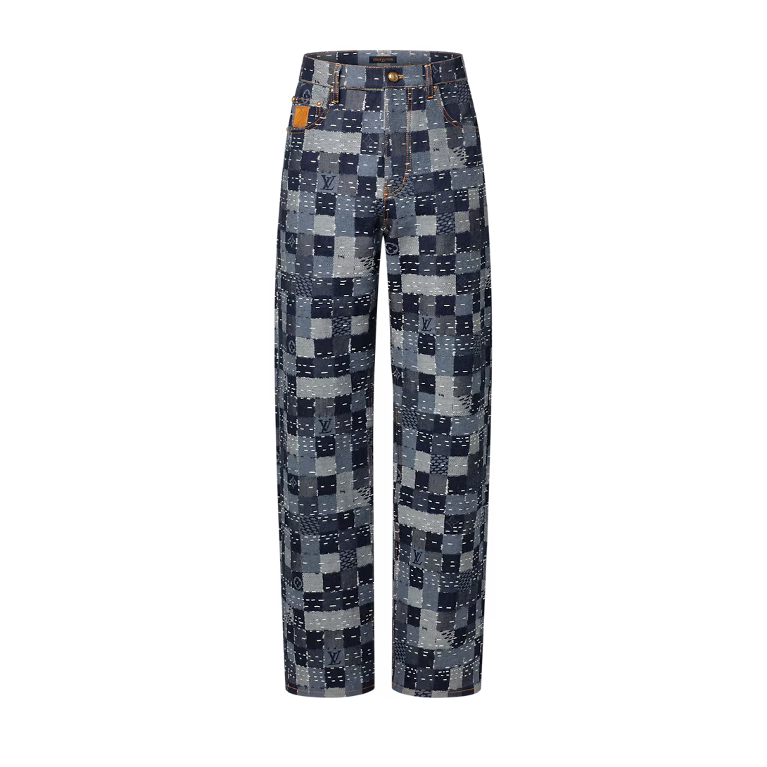 Damier Denim Skate Pants