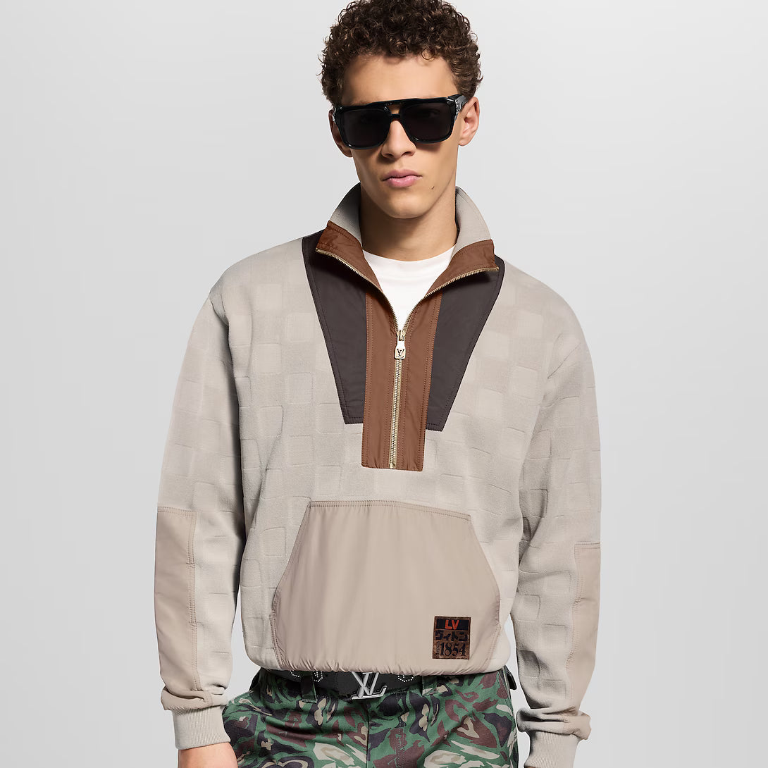 Damier Hybrid Half-Zip Workwear Pullover