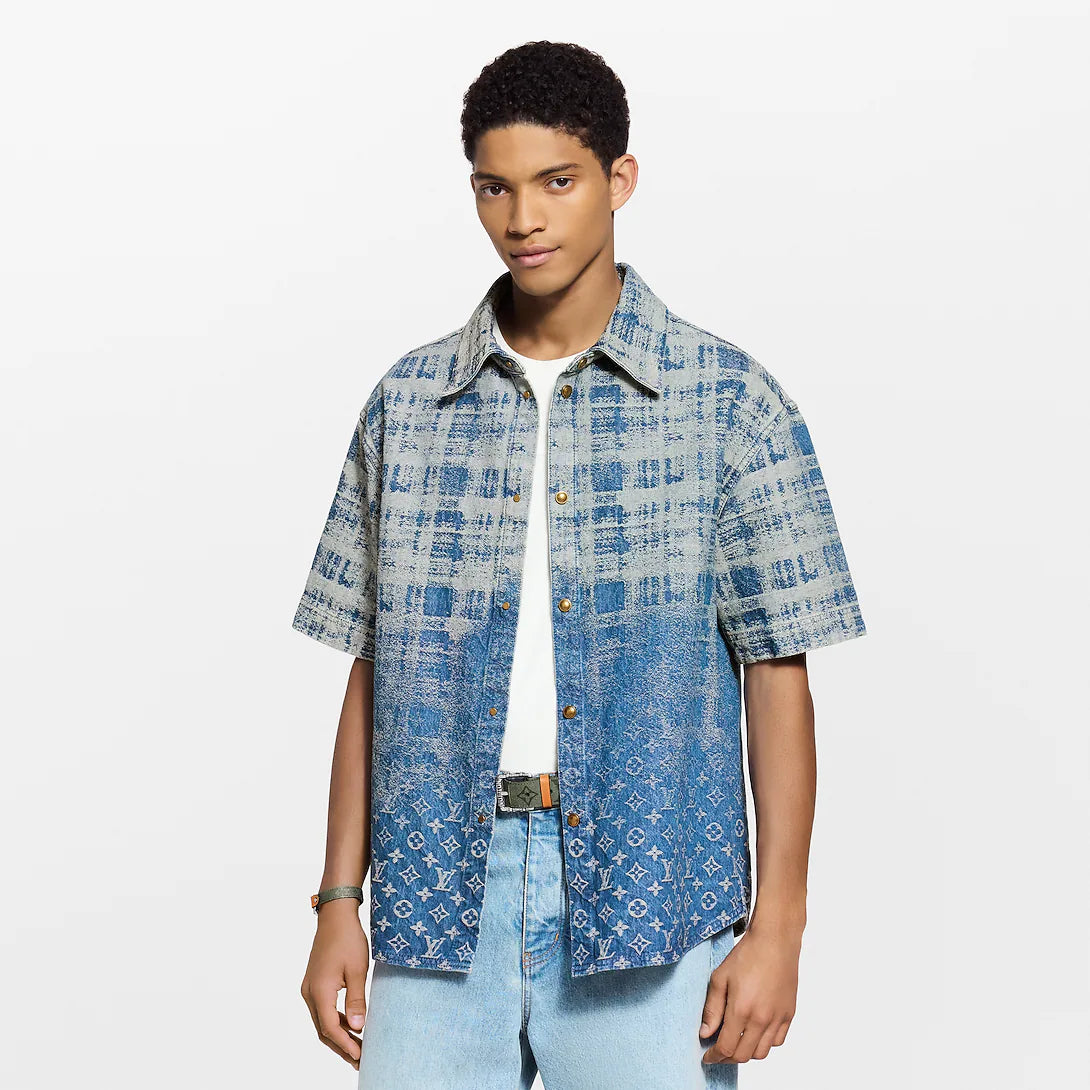 Denim Short-Sleeved Shirt