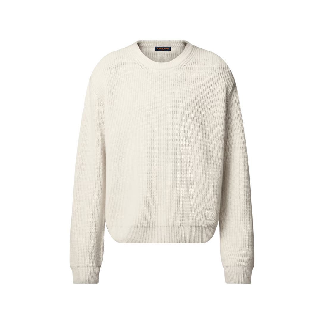 Embroidered Signature Cashmere Crewneck