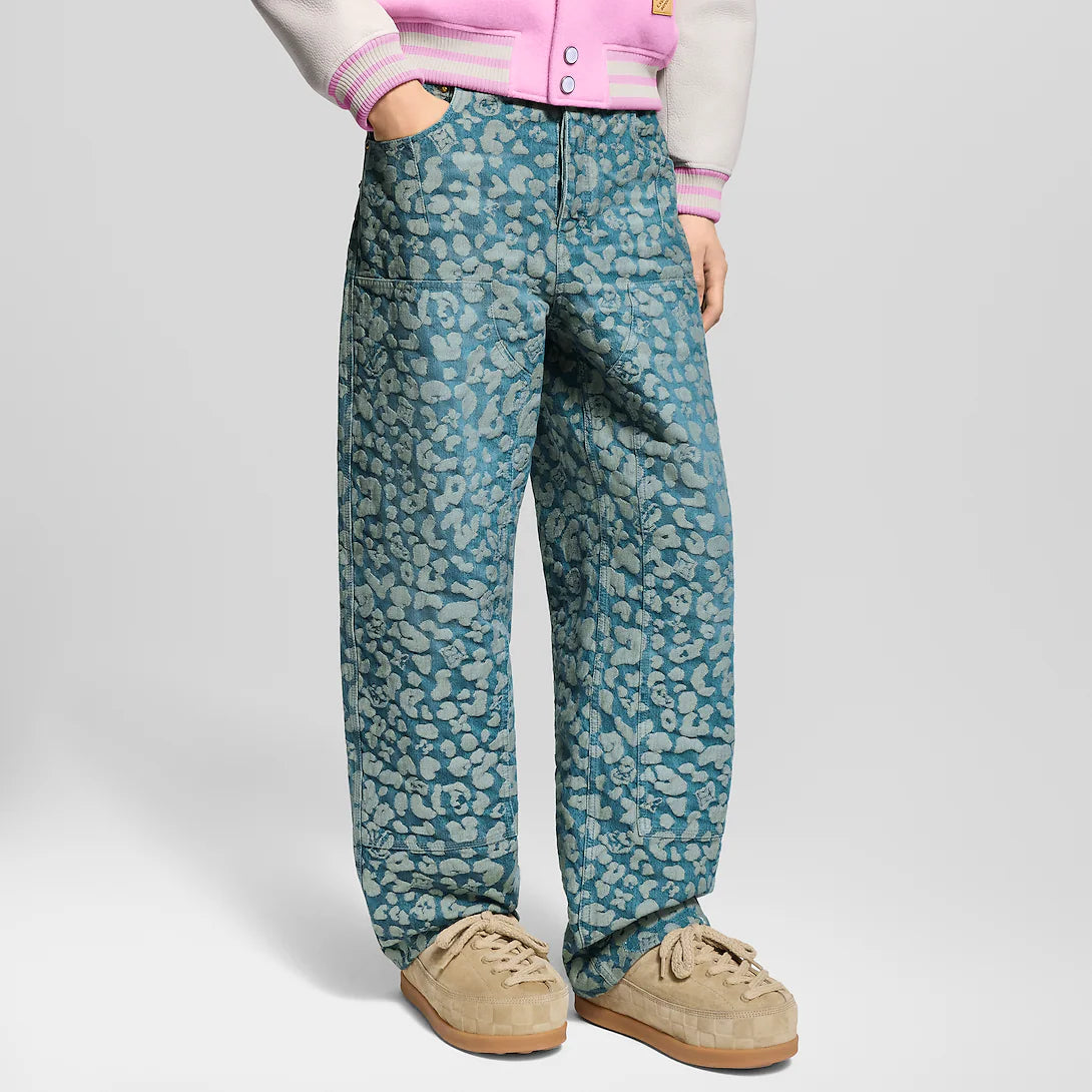 Jacquard Workwear Denim Pants