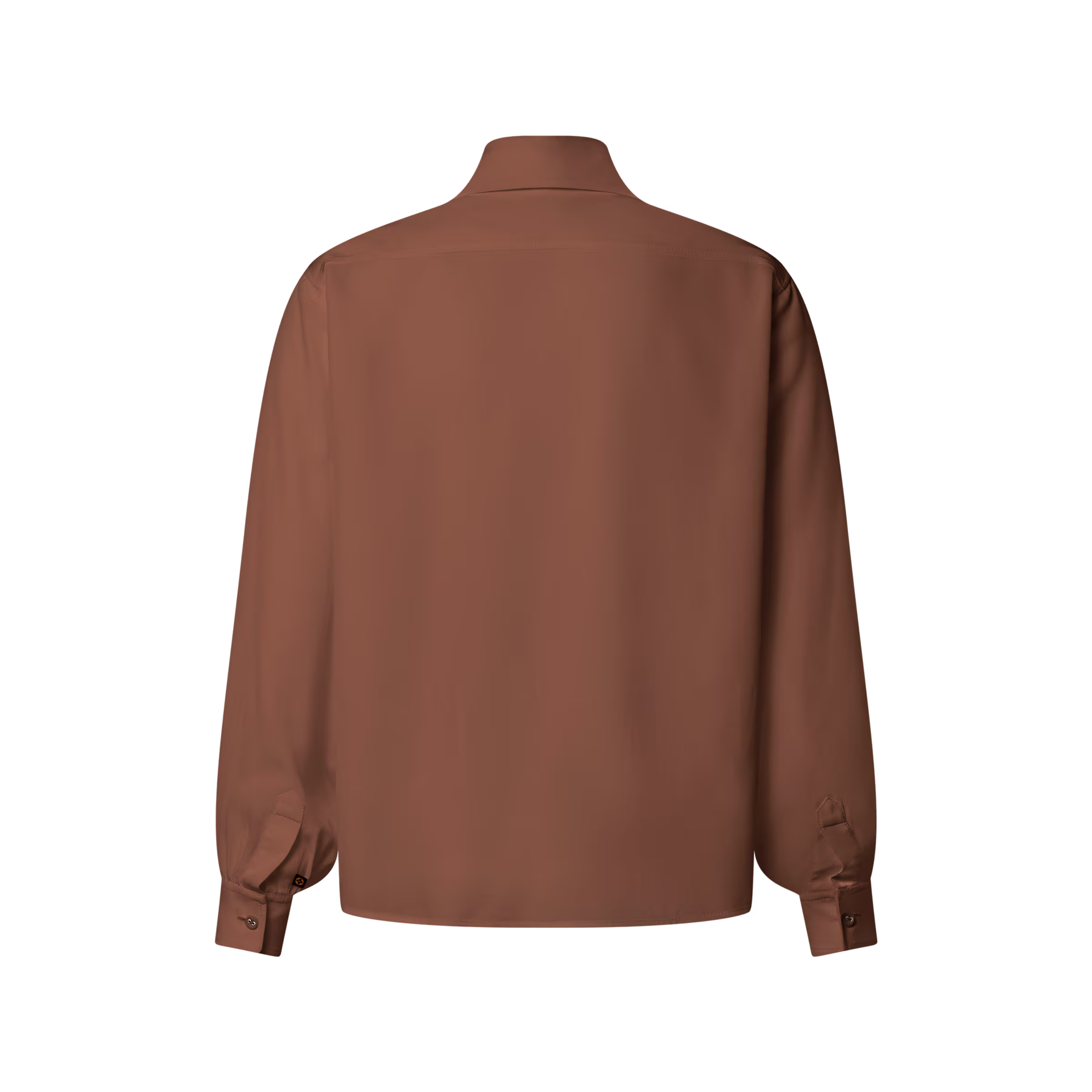 Long-Sleeved Lavaliere Shirt With Pocket Detail