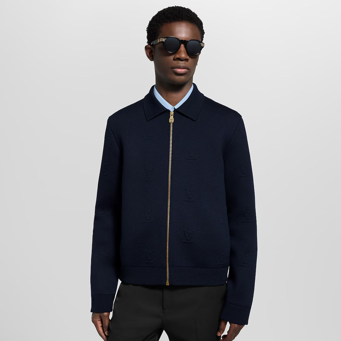 Blason Embossed Zipped Blouson