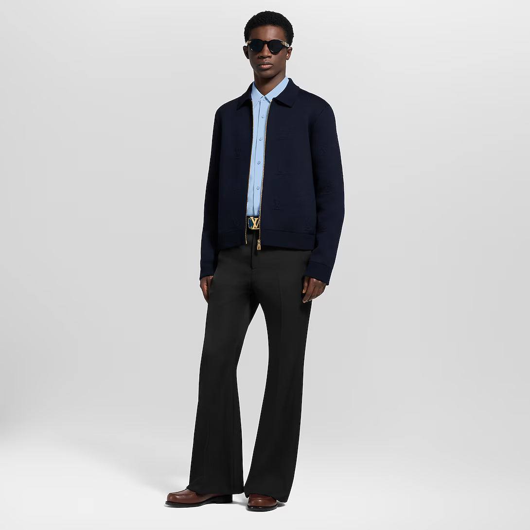 Blason Embossed Zipped Blouson