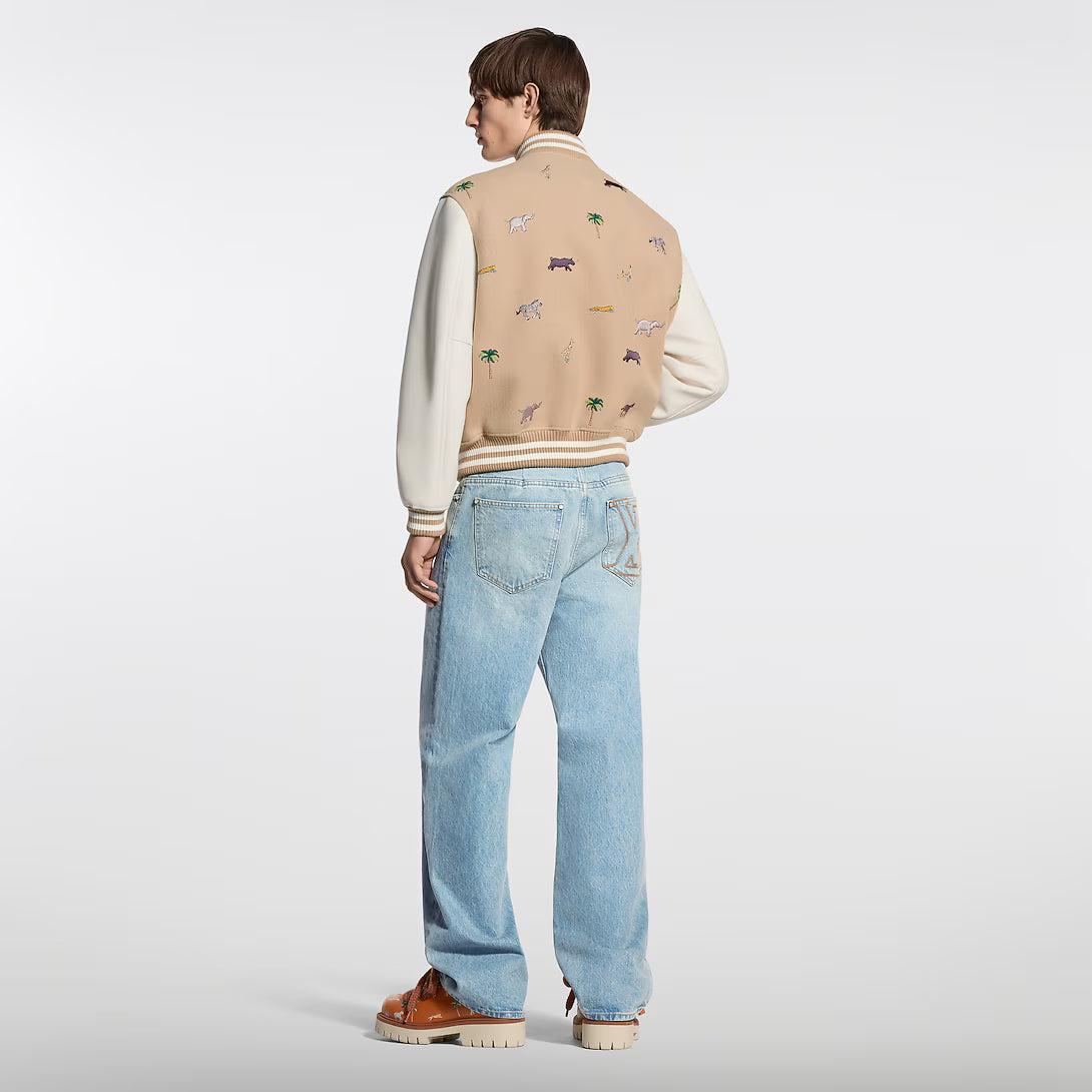 x The Darjeeling Limited Embroidered Varsity Blouson