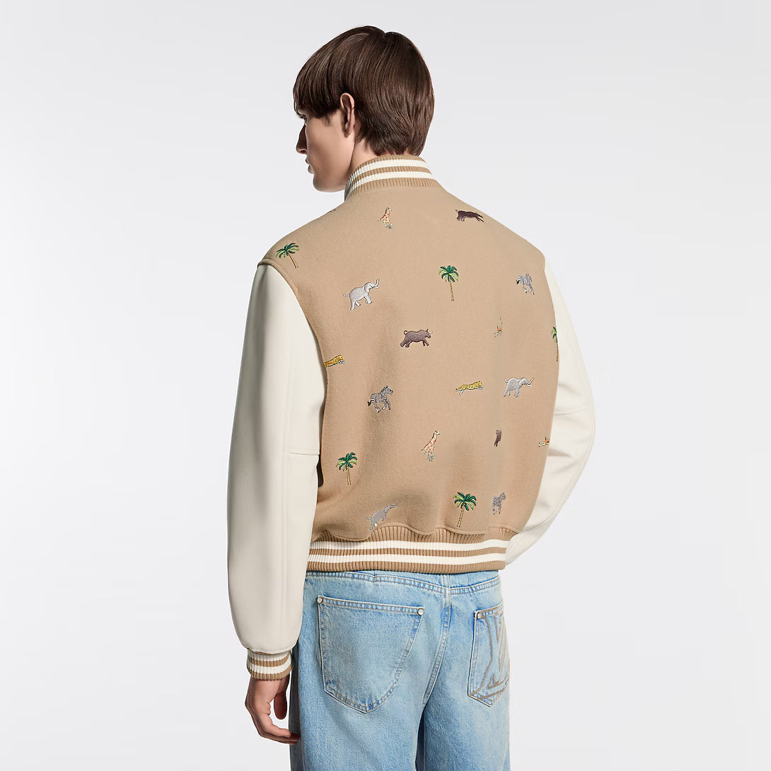 x The Darjeeling Limited Embroidered Varsity Blouson