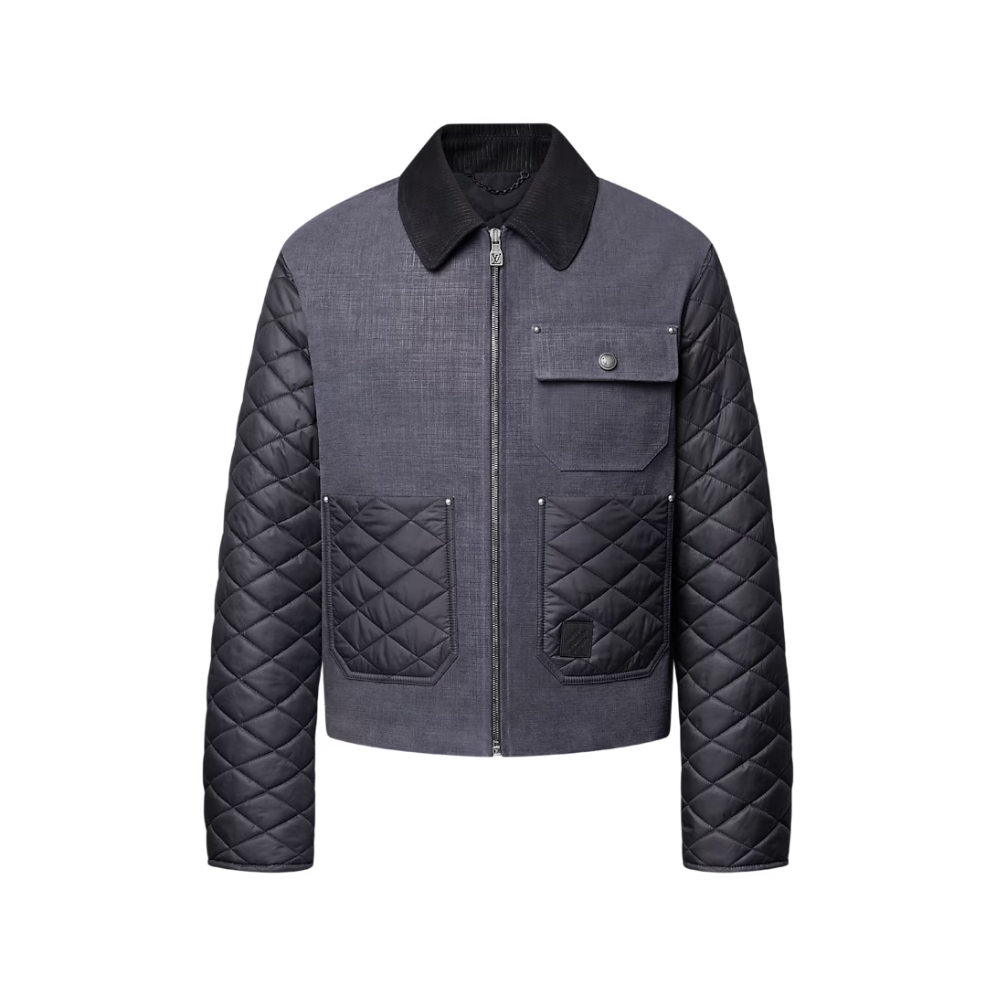 Mix Leather Workwear Blouson