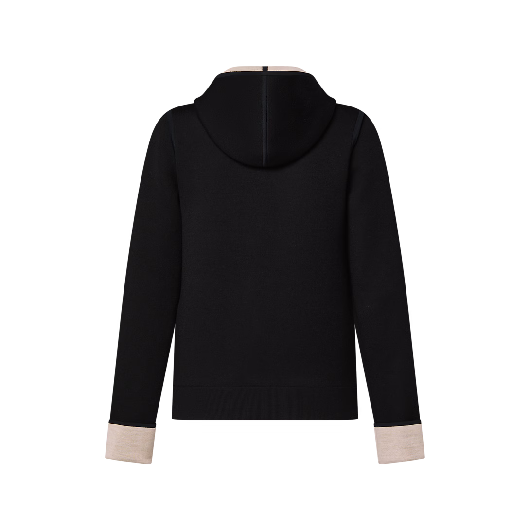 Monogram Accent Zip-Up Hoodie