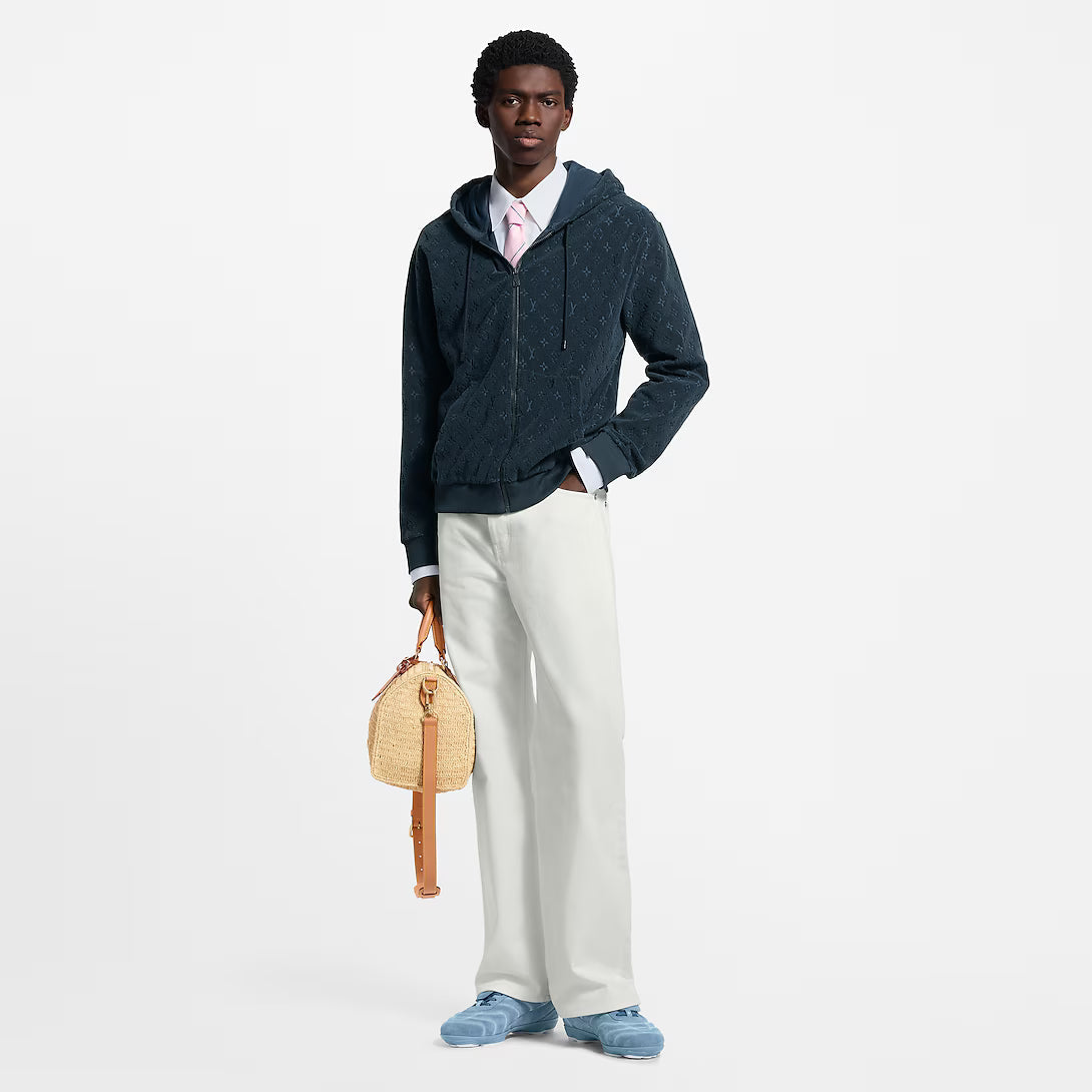 Monogram French Terry Zip-Through Hoodie