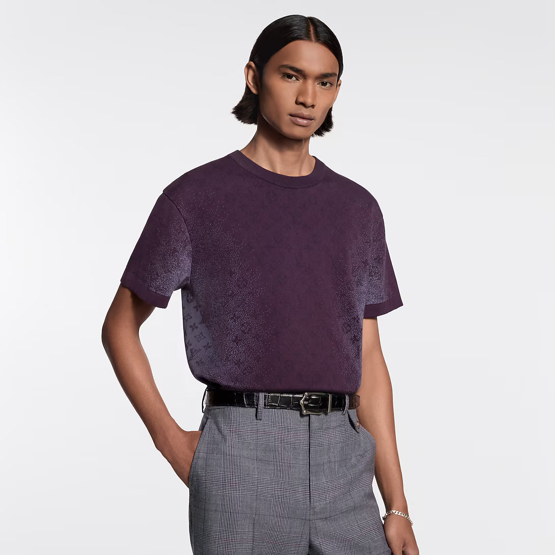 Monogram Jacquard Short-Sleeved Crewneck