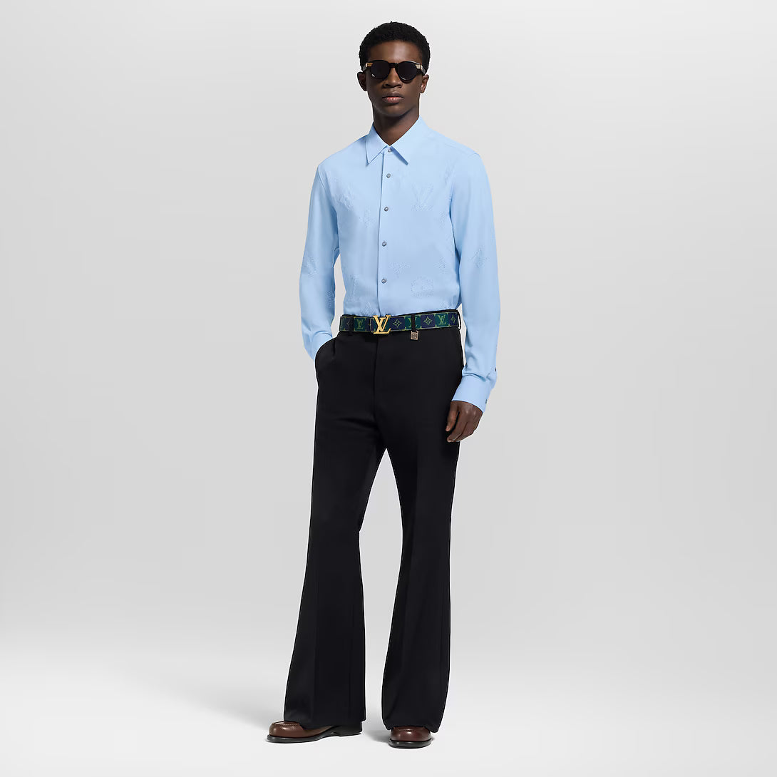 Monogram Printed Long-Sleeved Shirt