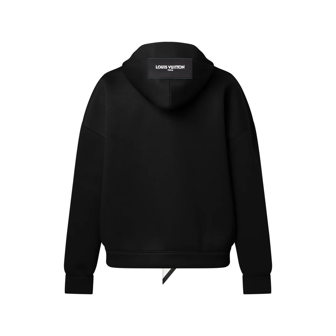 Cropped Monogram Scarf Hoodie