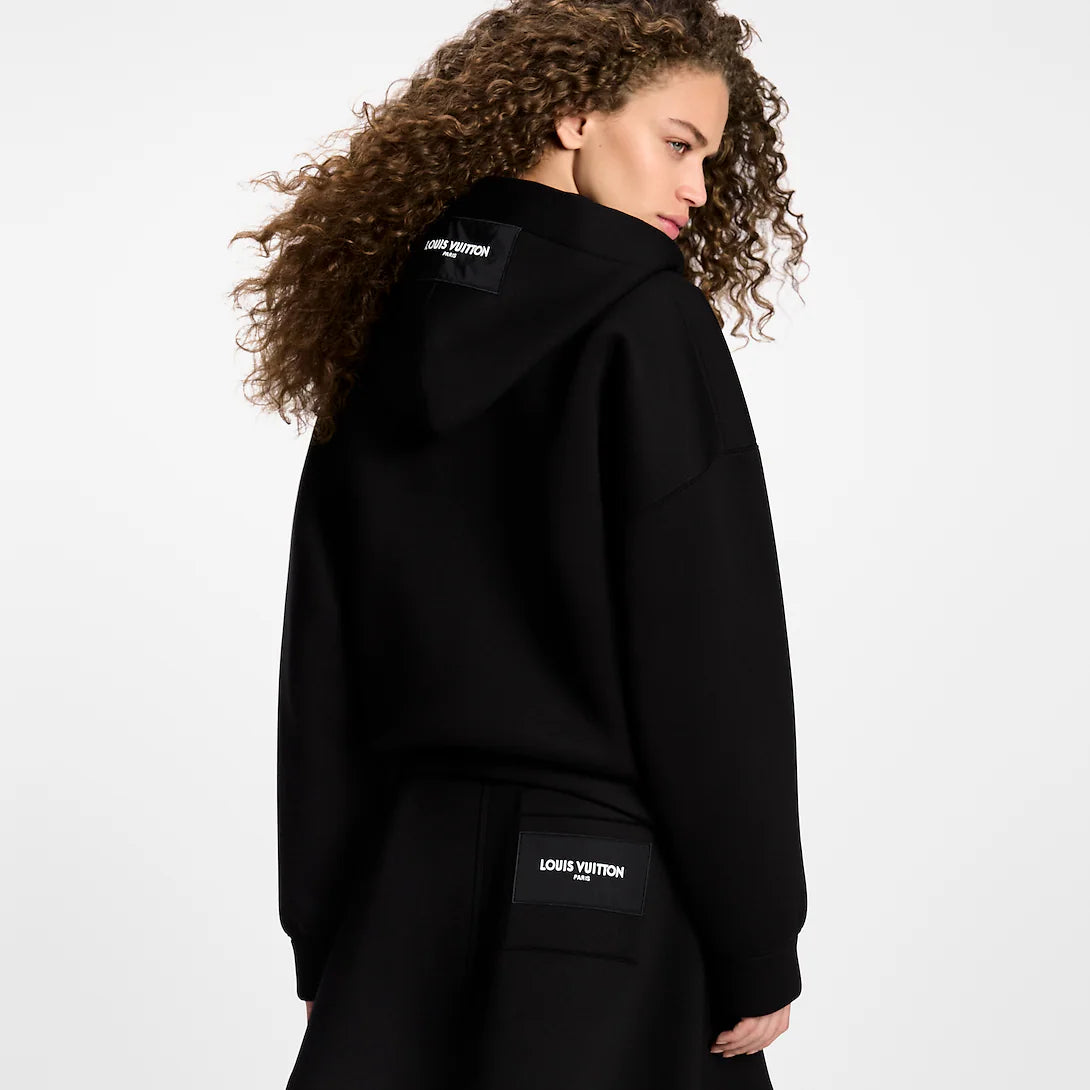 Cropped Monogram Scarf Hoodie