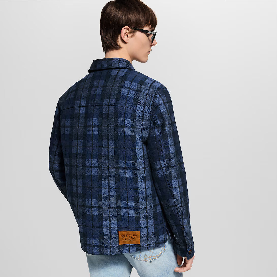 Monogram Tartan Denim Overshirt