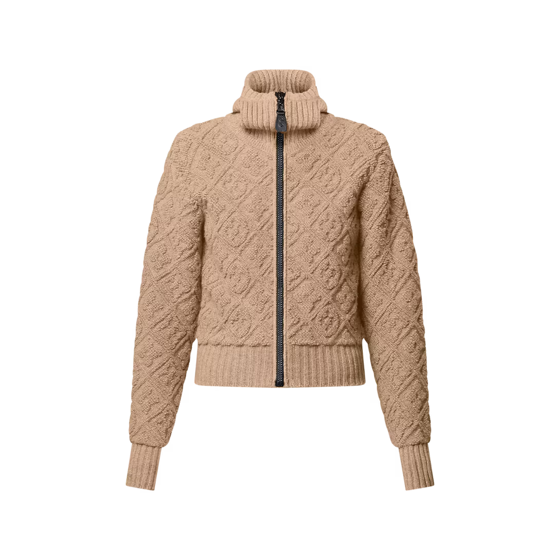 Monogram Toweling Zip-Up Hoodie