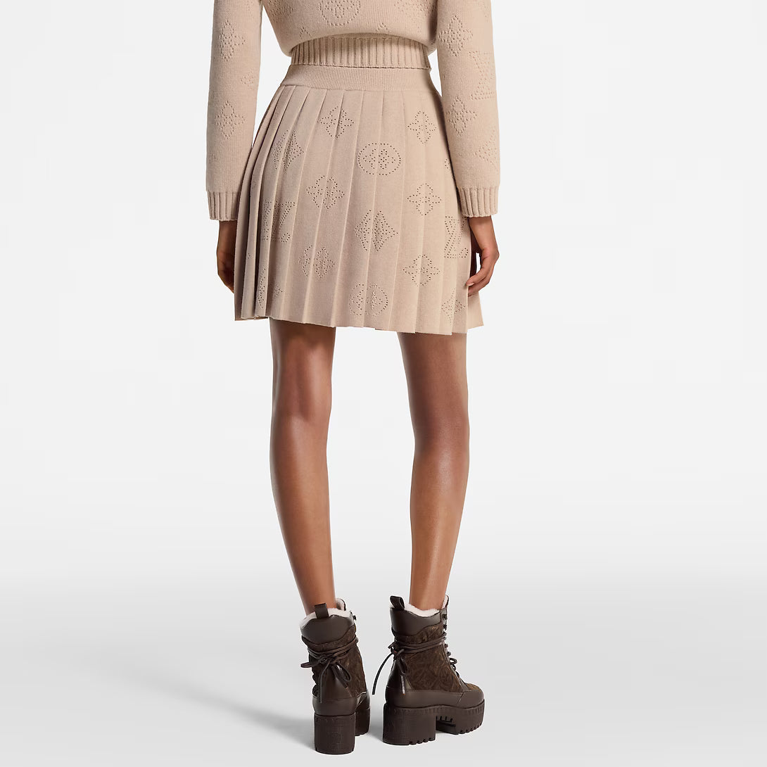 Pleated Mahina Knit Skirt