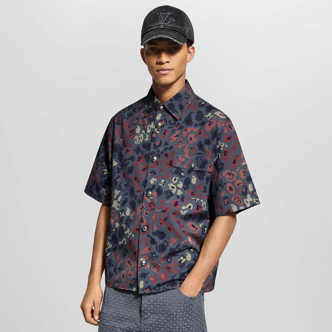 Printed Short-Sleeved Workwear Shirt