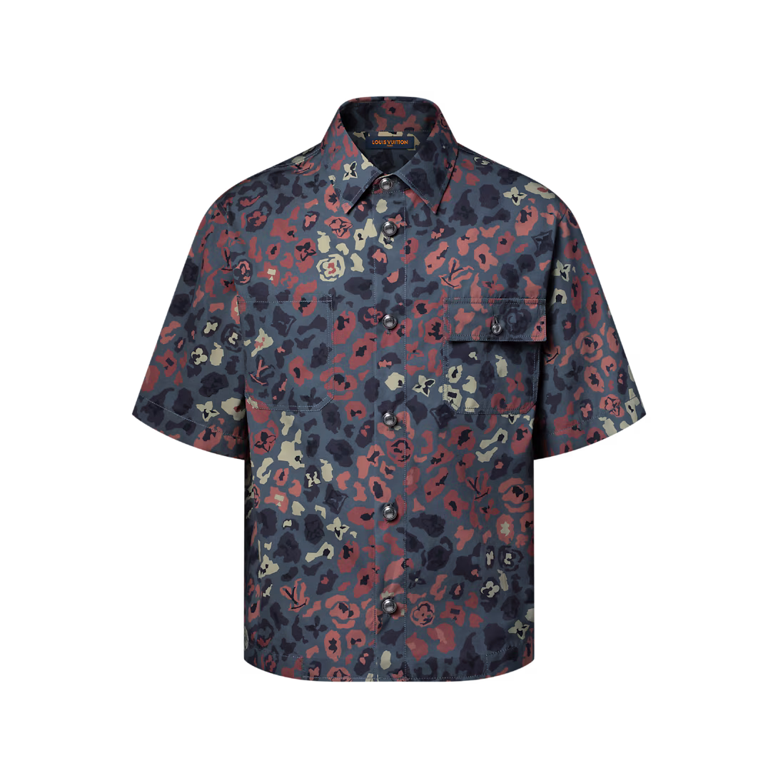 Printed Short-Sleeved Workwear Shirt
