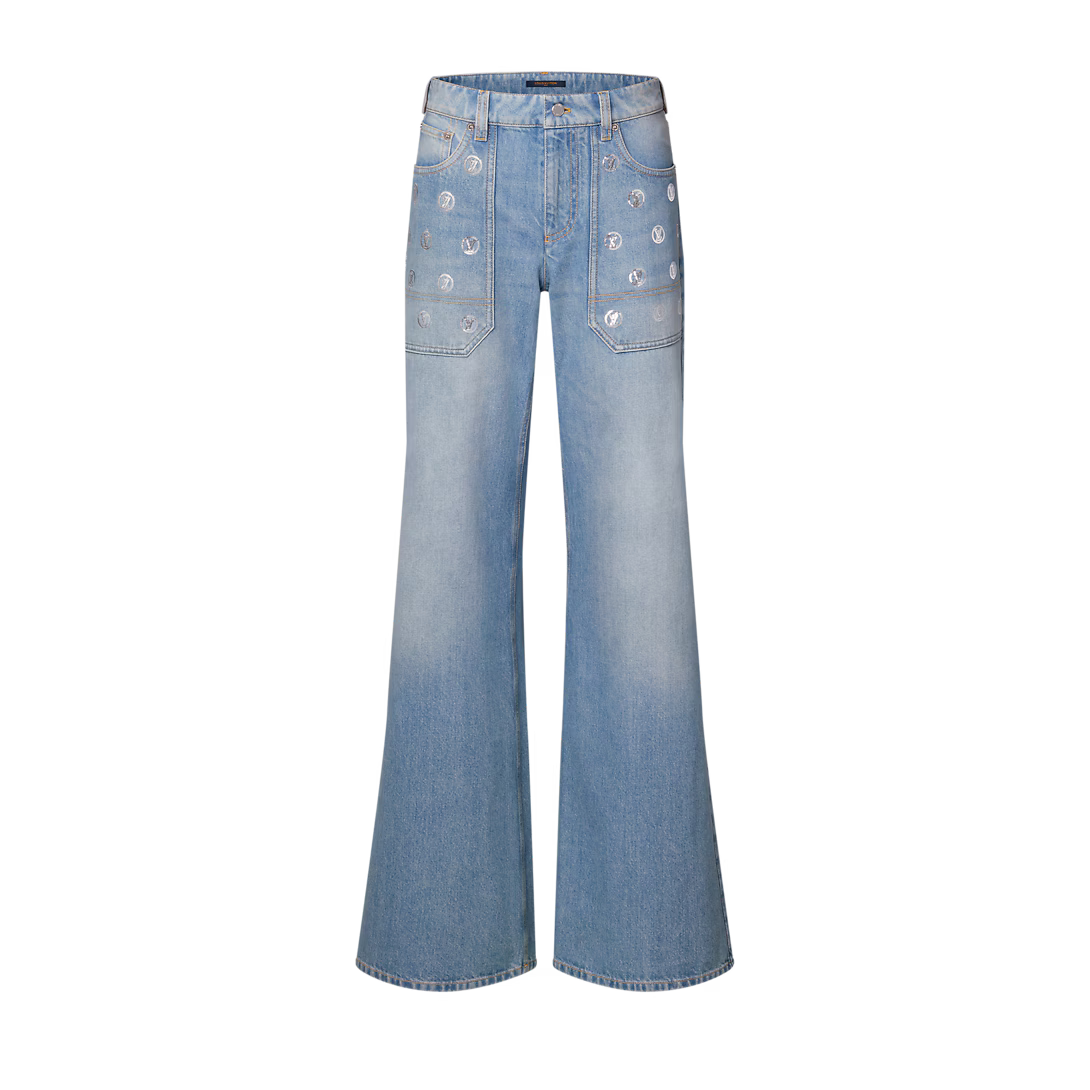 Signature Sequin Slim-Fit Jeans