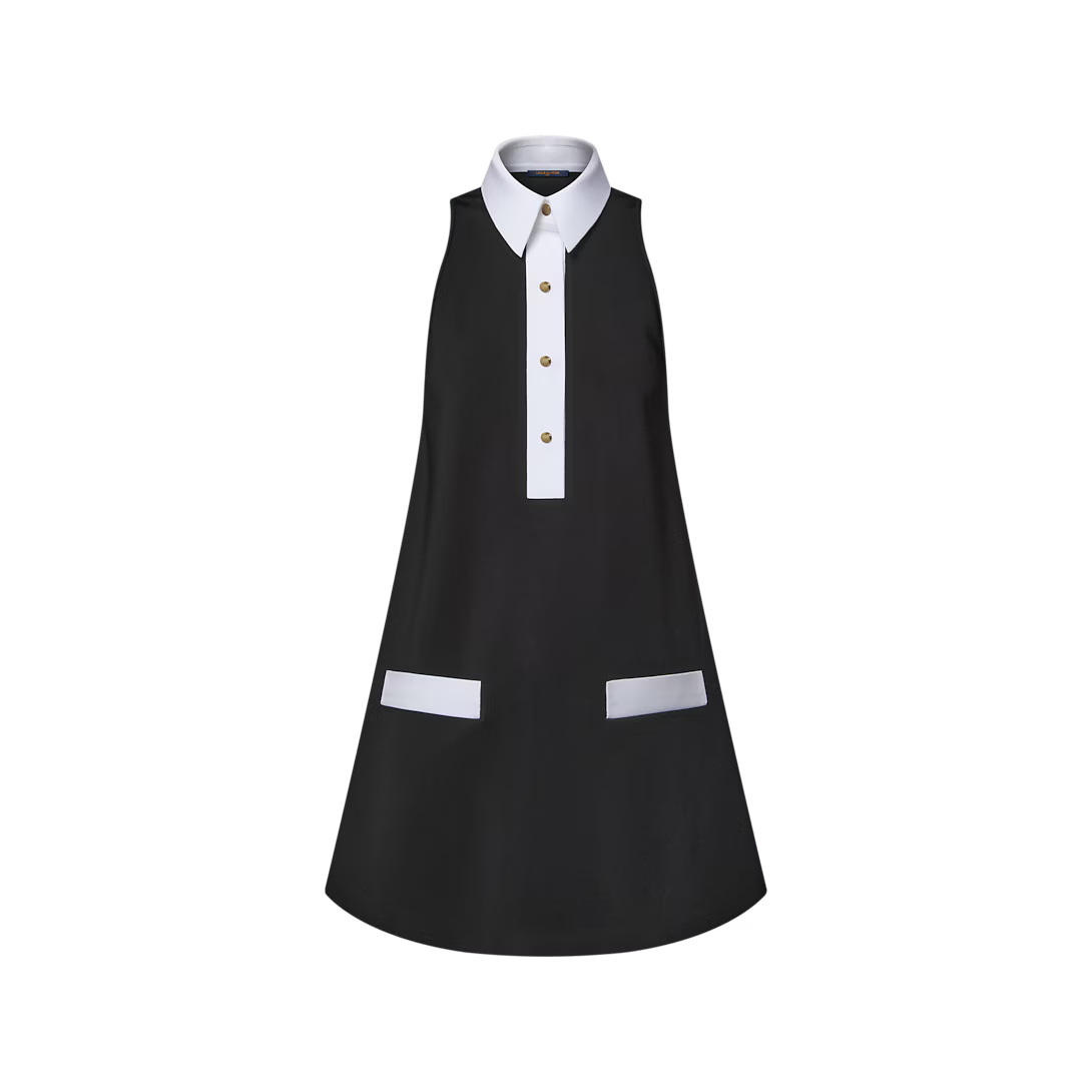 Technical Gabardine Polo Dress