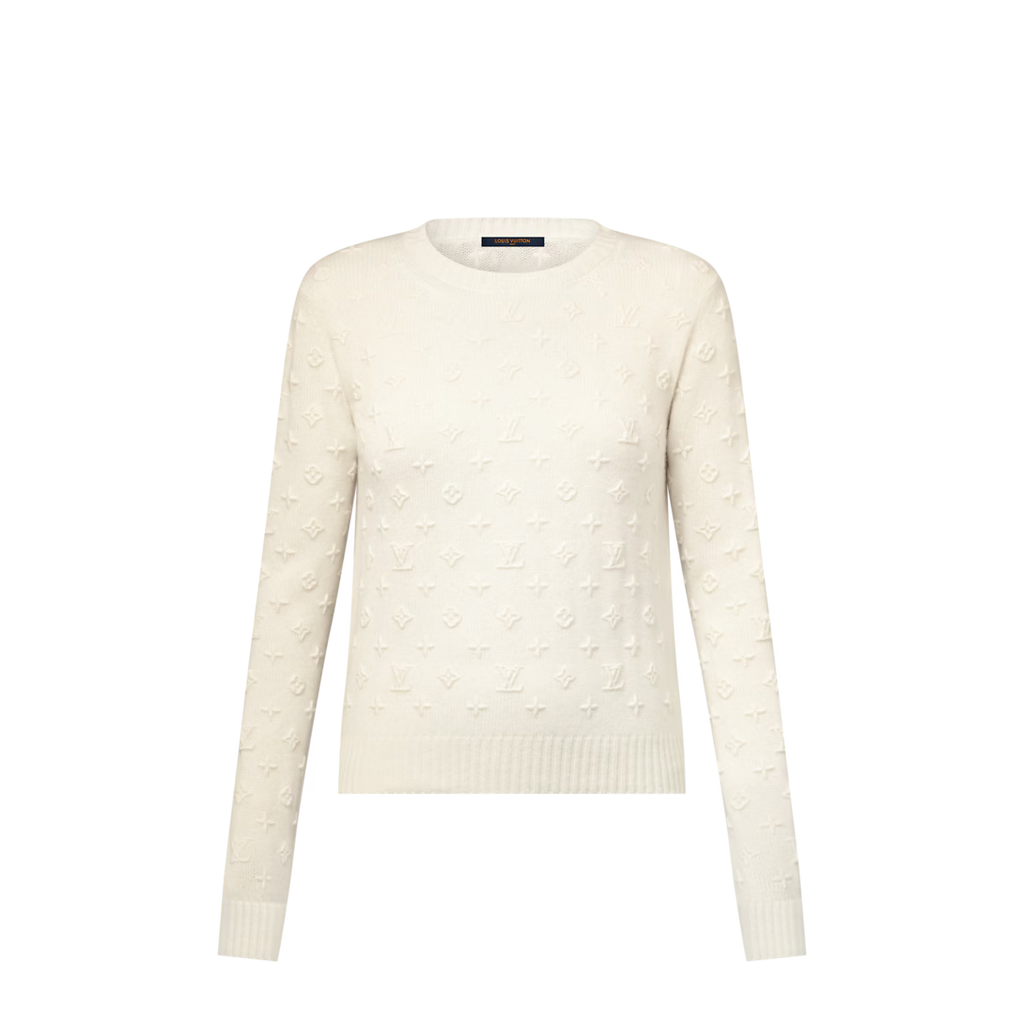 3D Monogram Knit Pullover