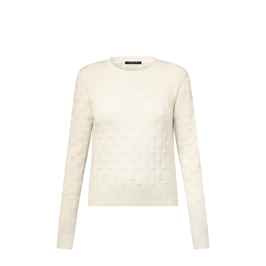 3D Monogram Knit Pullover