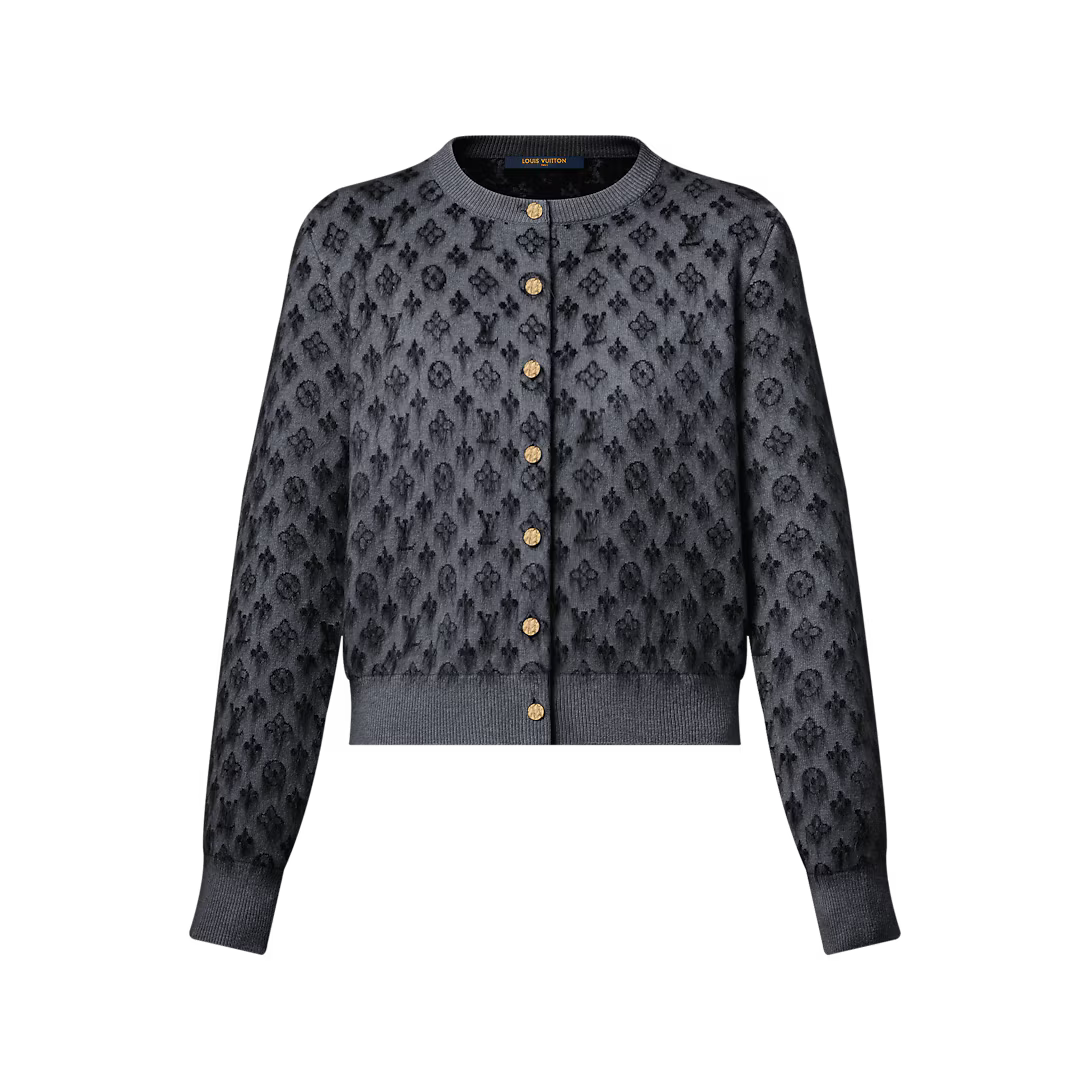 Brushed Monogram Cardigan