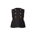 Button Front Pleated Top