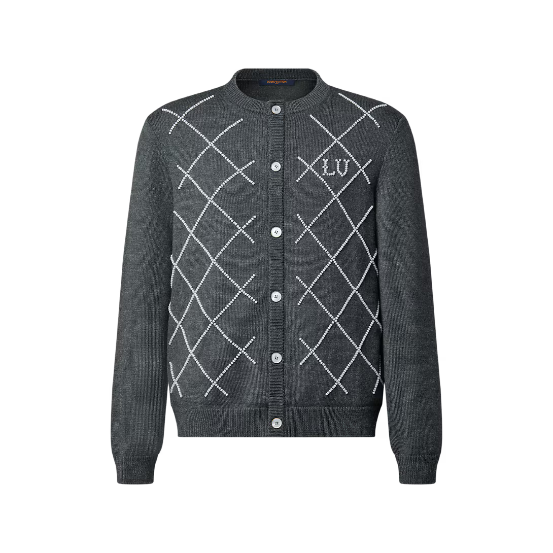 Cardigan With Pearly Embroidery