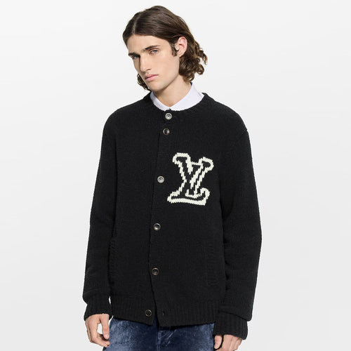 Chunky Intarsia Signature Cardigan