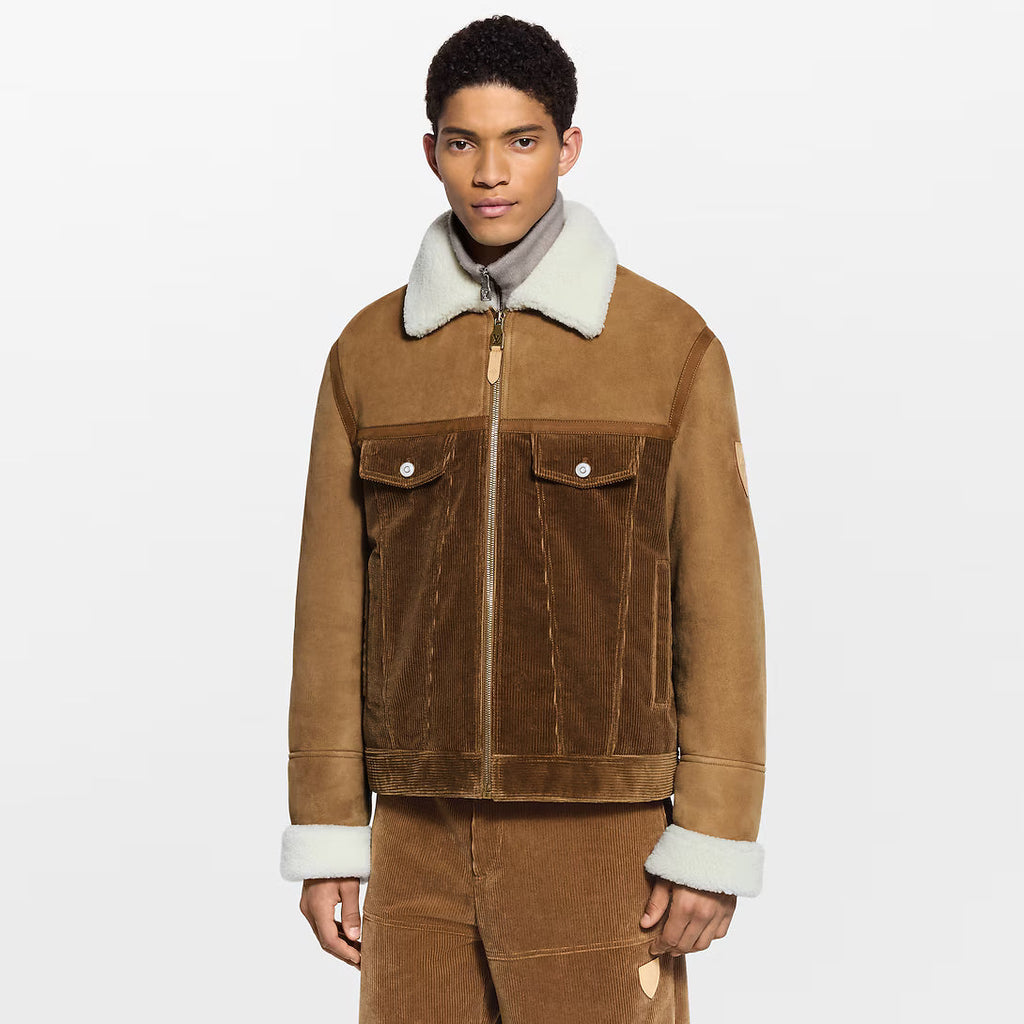 Corduroy And Shearling Mix Trucker