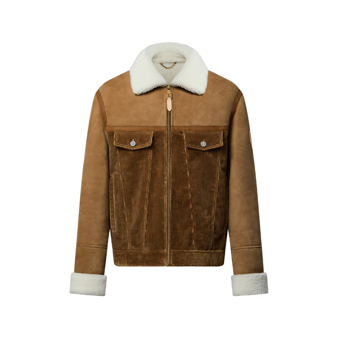 Corduroy And Shearling Mix Trucker