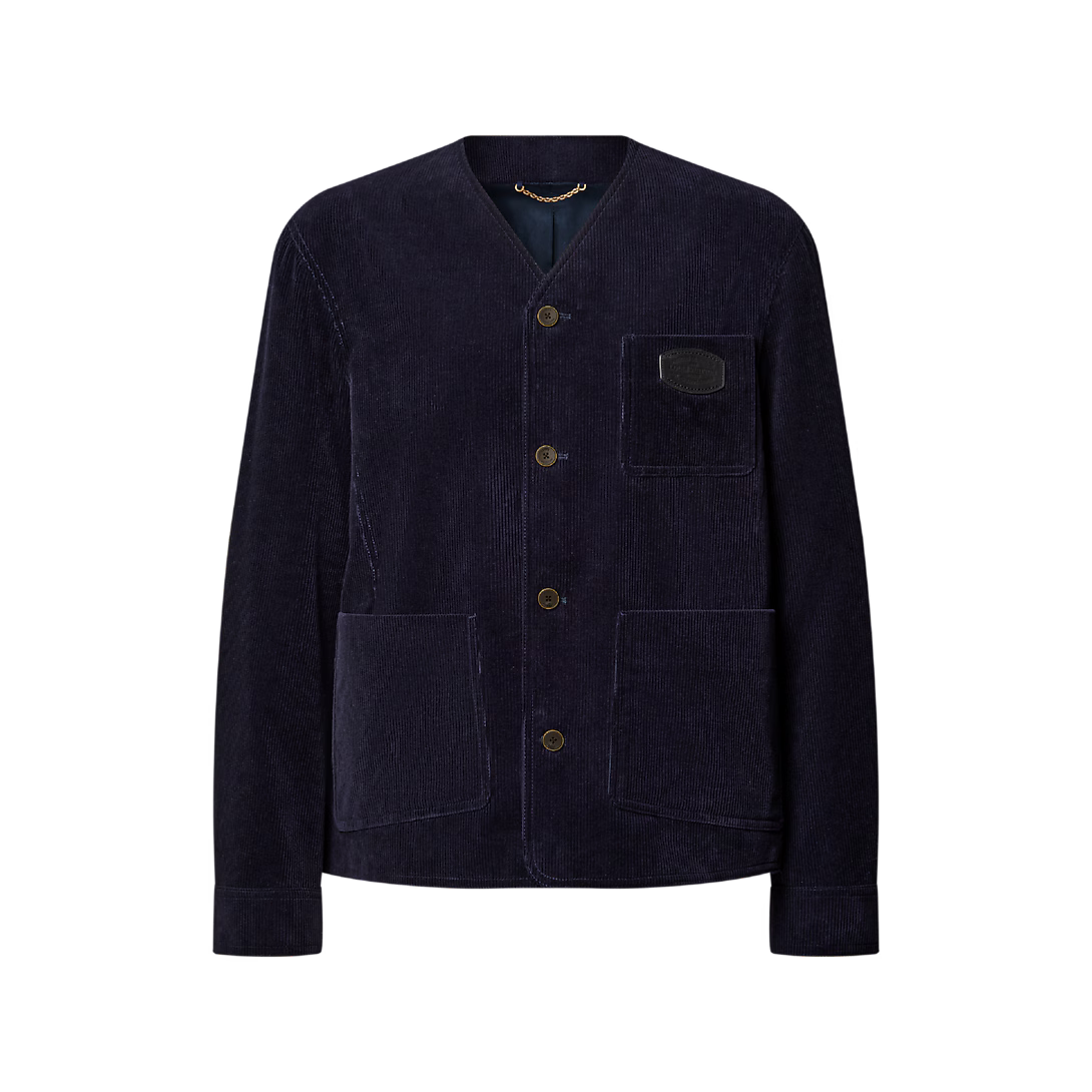 Corduroy Collarless Jacket