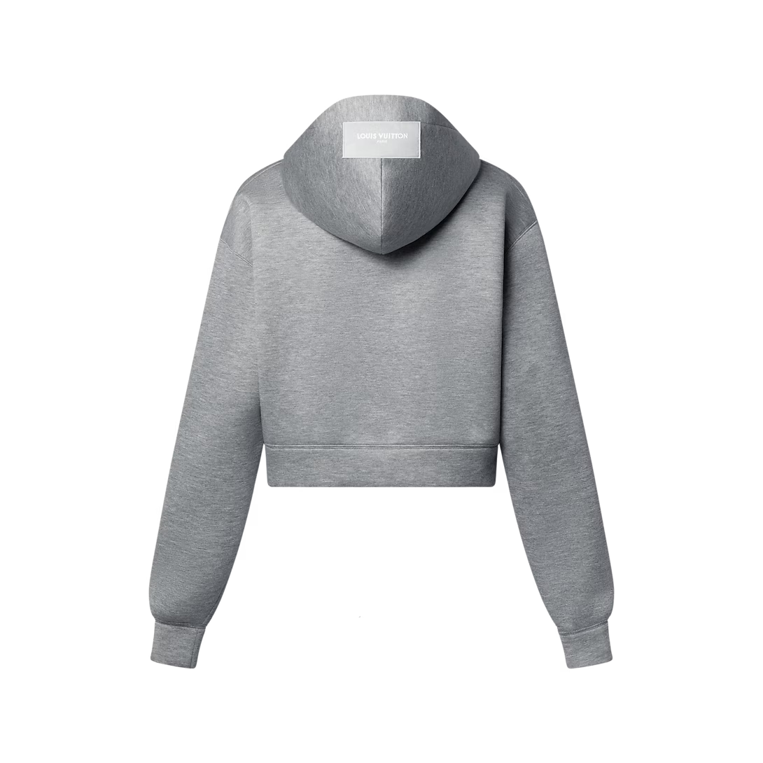 Cropped Monogram Scarf Hoodie