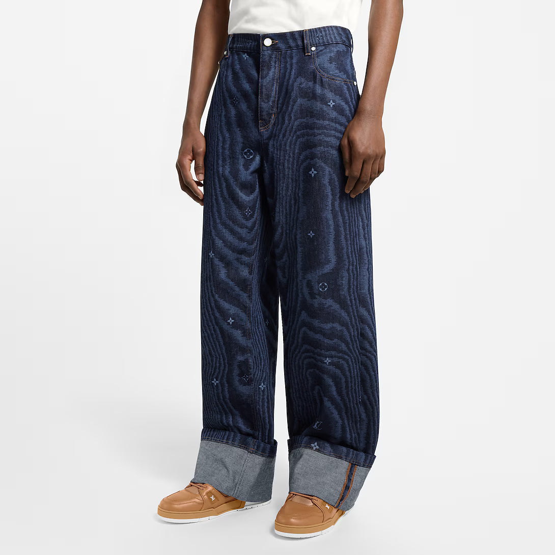 Cuffed Denim Skate Pants