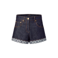 Cuffed Hem Denim Mini Shorts