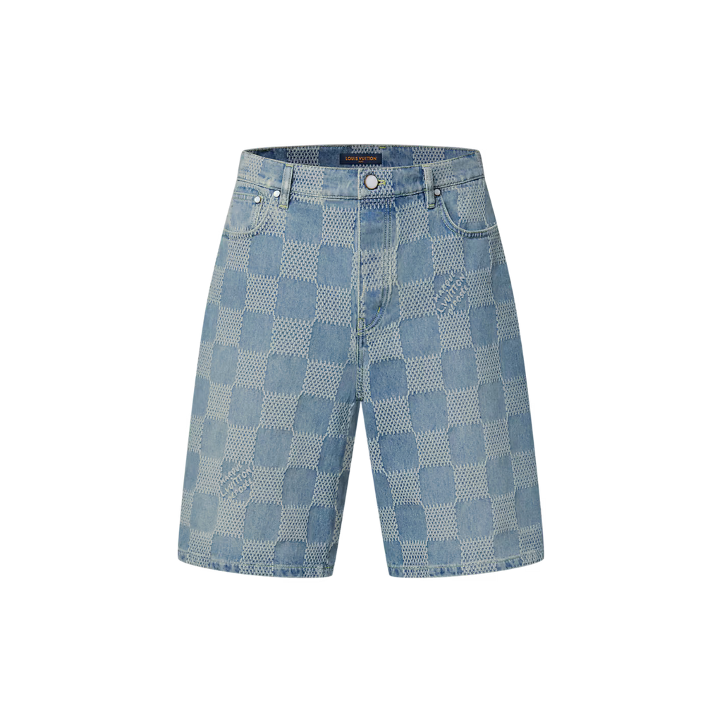 Damier 3D Light Denim Shorts