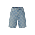 Damier 3D Light Denim Shorts