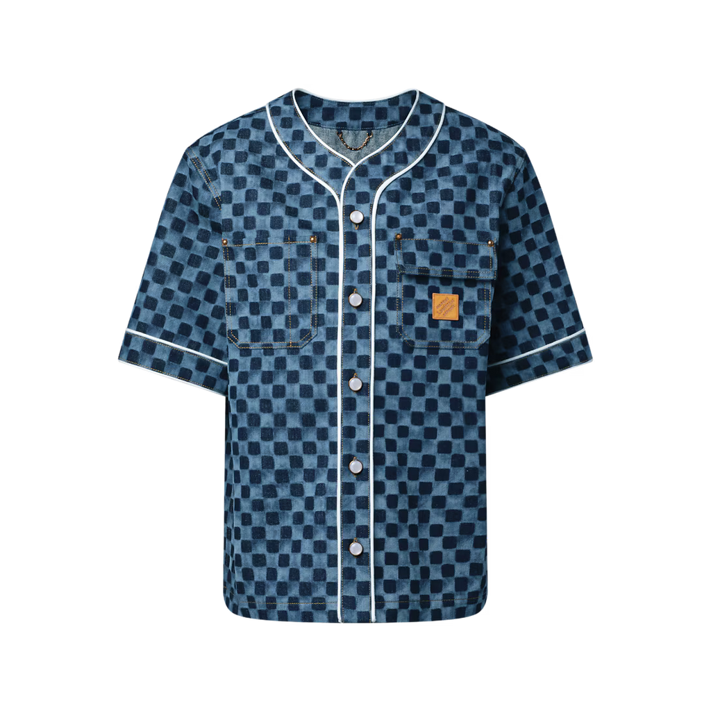 Damier Denim Baseball Shirt