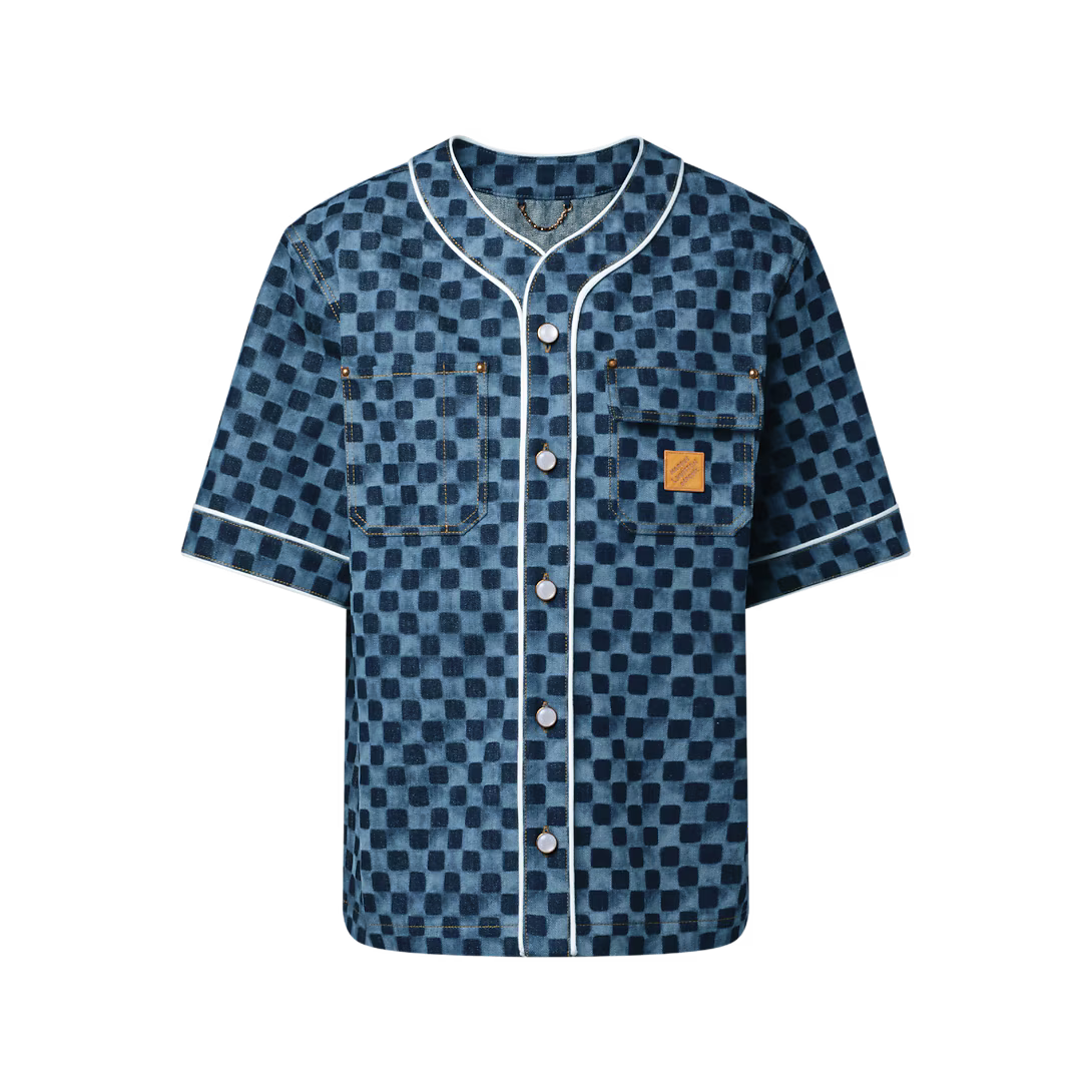 Damier Denim Baseball Shirt