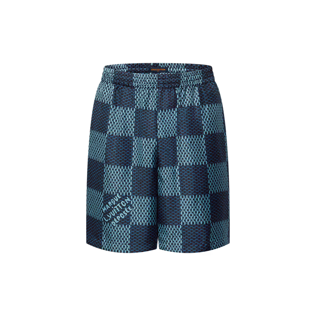 Damier Silk Shorts