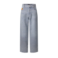 Damier Wide-Leg Jeans