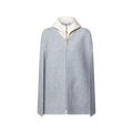 Denim-Effect Double Face Cape