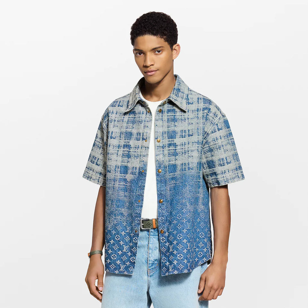 Denim Short-Sleeved Shirt