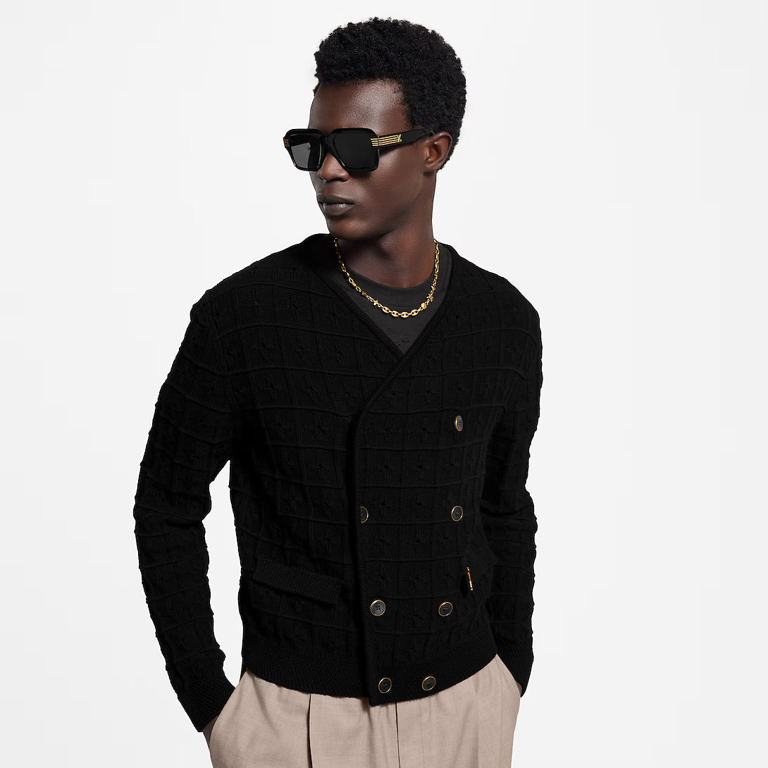 Double-Breasted Knit Jacket
