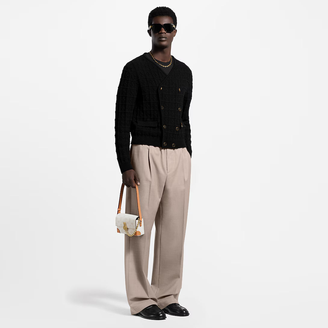 Double-Breasted Knit Jacket