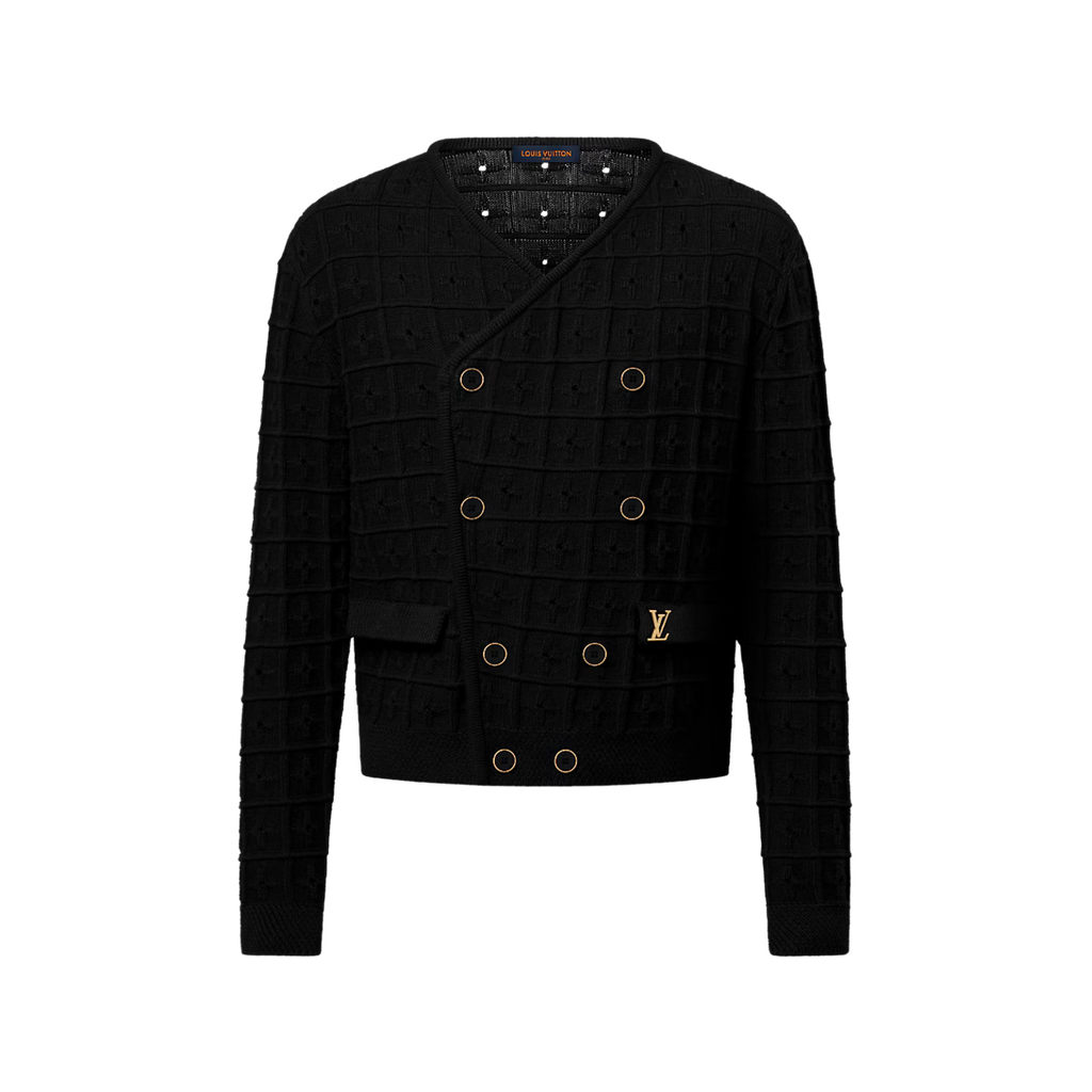Double-Breasted Knit Jacket